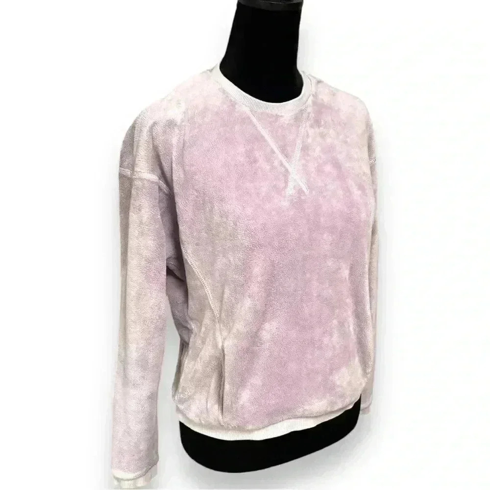 Athleta Girl Feelin Great 2.0 Sweatshirt Lilac Purple Size Lg/12 Crewneck Fleece - Picture 4 of 14